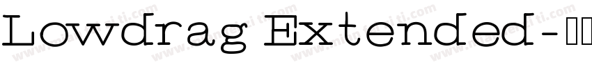 Lowdrag Extended字体转换